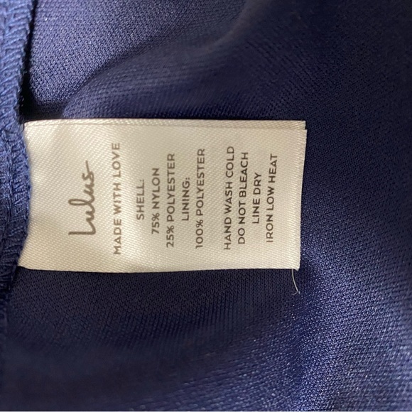 - Lulus Blue with Gold metallic lace size S - Picture 7 of 9